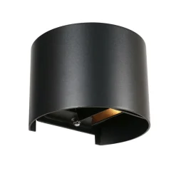 Ronde LED buitenlamp zwart inclusief lichtsensor>Straluma Sale