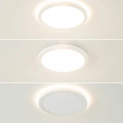 Ronde LED plafondlamp wit met 3 licht opties><noscript><img width=