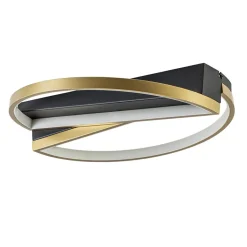 Ronde LED plafondlamp zwart goud>Straluma Online