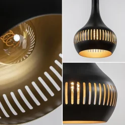 Ronde 3-lichts hanglamp mat zwart met goud></noscript>Straluma Clearance