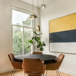 Ronde 3-Lichts LED hanglamp met gold fading glas><noscript><img width=