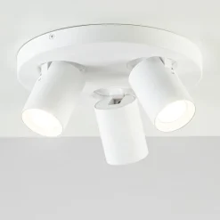 Ronde 3-lichts opbouwspot mat wit>Straluma Clearance