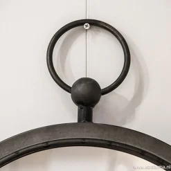 Ronde metalen spiegel zink/grijs klein></noscript>Straluma Outlet