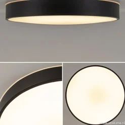 Ronde plafondlamp zwart inclusief LED en remote></noscript>Straluma Hot