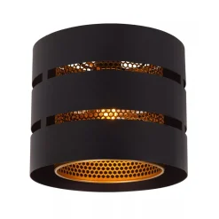 Ronde plafondlamp zwart metaal met goud>Straluma Clearance