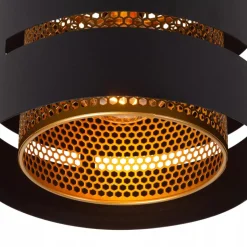 Ronde plafondlamp zwart metaal met goud></noscript>Straluma Clearance