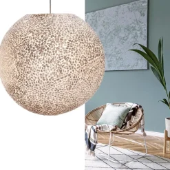 Ronde schelpen hanglamp wit/parelmoer 50 cm></noscript>Straluma Hot