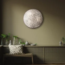 Ronde schelpen wandlamp wit/parelmoer 60 cm></noscript>Straluma
