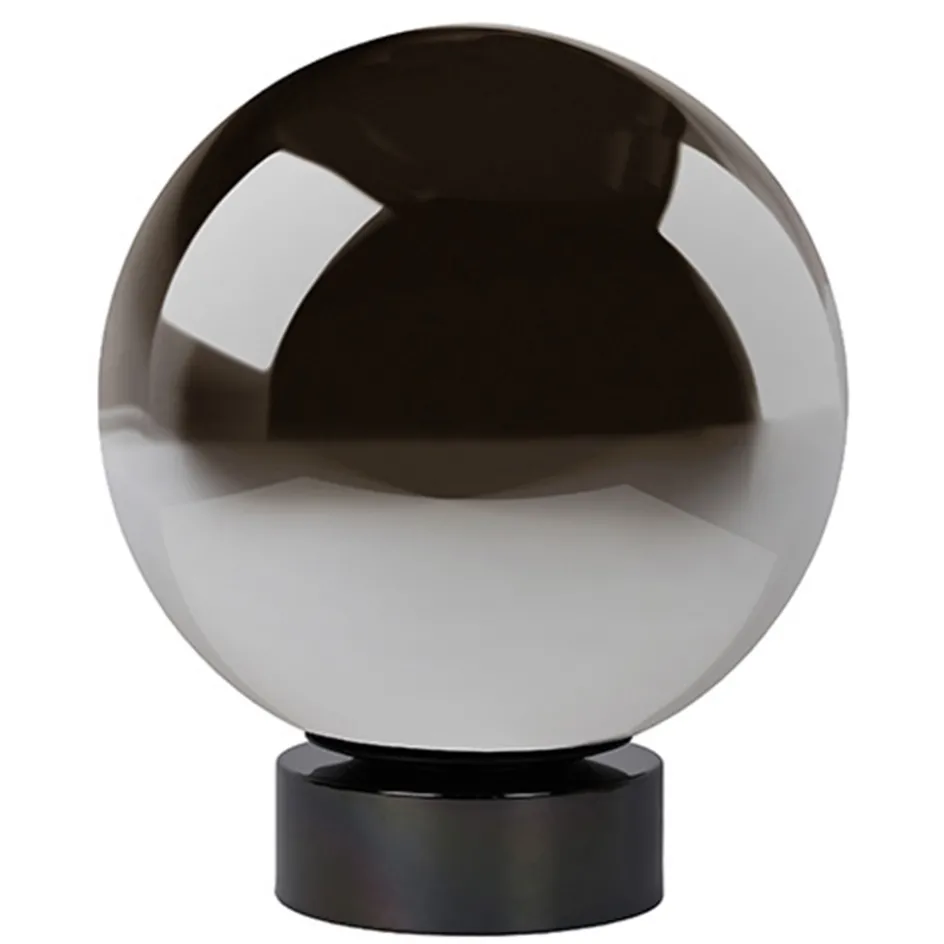 Ronde tafellamp smokey glas>Straluma Best