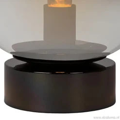 Ronde tafellamp smokey glas><noscript><img width=
