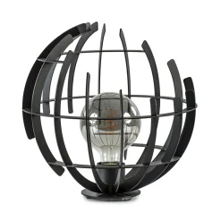 Ronde tafellamp Terra 35 cm zwart metaal>Straluma