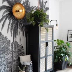 Ronde wandlamp Neva antiek brons met snoer><noscript><img width=