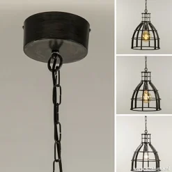 Ruw metalen hanglamp antiek zwart></noscript>Straluma Outlet