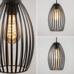 Scandinavische hanglamp mat zwart><noscript><img width=