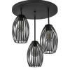 Scandinavische 3-lichts plafondlamp mat zwart>Straluma Outlet