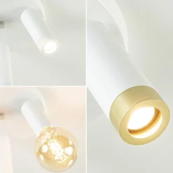 Scandinavische 3-lichts plafondspot mat wit/goud></noscript>Straluma Hot