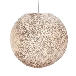 Schelpen hanglamp bol 40 cm wit/parelmoer>Straluma Discount