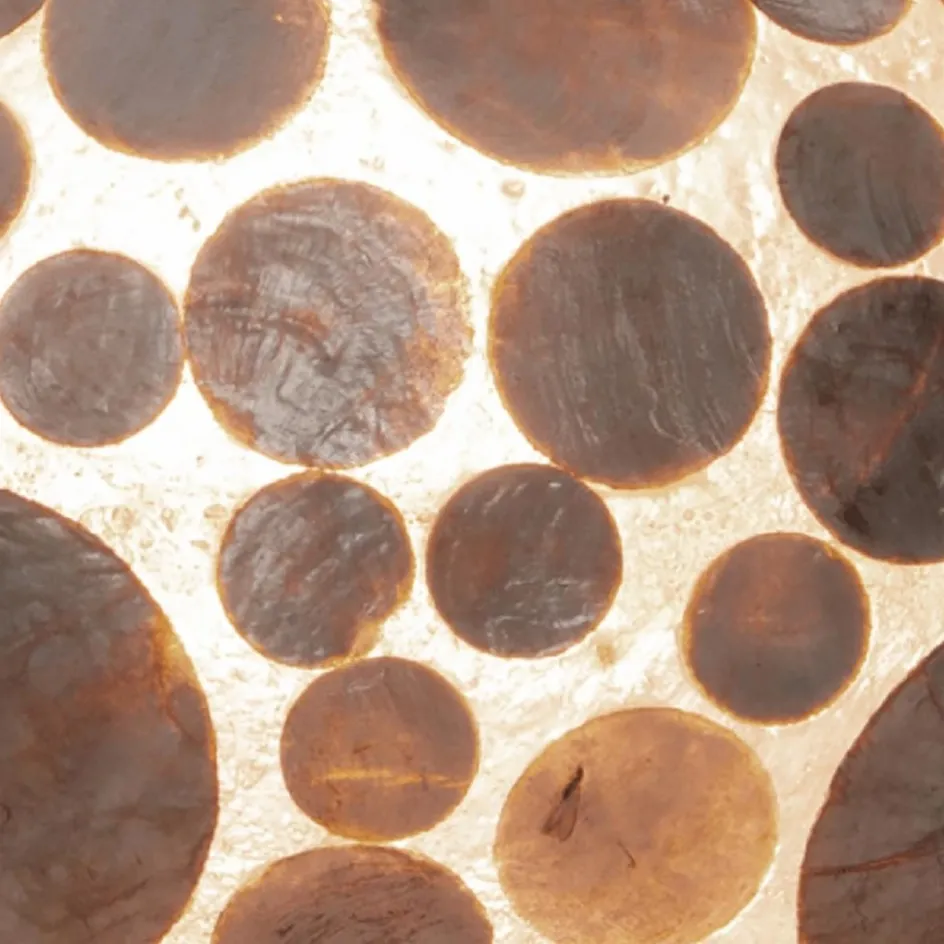 Schelpen vloerlamp goud cilinder groot>Straluma Clearance