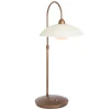 Sfeervolle tafellamp brons met creme glas klassiek>Straluma Online