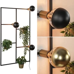 Sfeervolle wandlamp frame zwart/goud><noscript><img width=