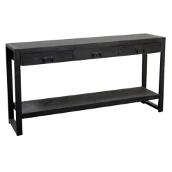 Sidetable zwart 150x35x76cm>Straluma Discount