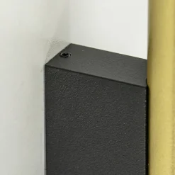 Smalle wandlamp cilinder zwart met solid brass></noscript>Straluma Sale