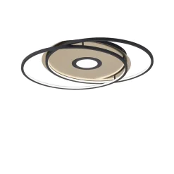 Smart plafondlamp goud met zwart dimbaar>Straluma New