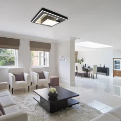 Smart plafondlamp zwart met grijs vierkant><noscript><img width=