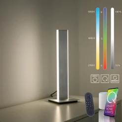 Smart tafellamp aluminium met 2 LED strips>Straluma Best
