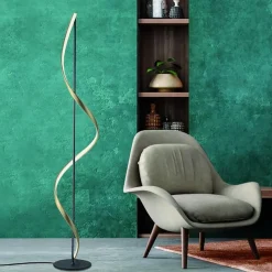 Smart vloerlamp antraciet/goud met memoryfunctie><noscript><img width=