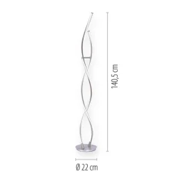 Smart vloerlamp spiraal 2-lichts nikkel><noscript><img width=