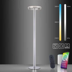 Smart vloerlamp staal met dimbaar LED><noscript><img width=