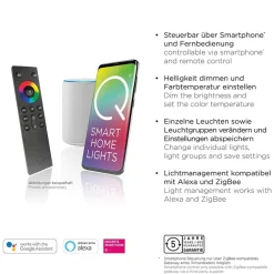 Smart vloerlamp staal met dimbaar LED><noscript><img width=