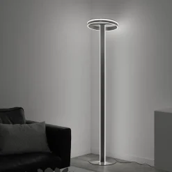 Smart vloerlamp staal met dimbaar LED><noscript><img width=
