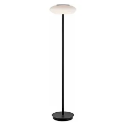 Smart vloerlamp zwart met wit glas dimbaar>Straluma Online