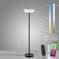 Smart vloerlamp zwart met wit glas dimbaar></noscript>Straluma Online