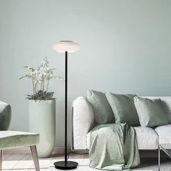 Smart vloerlamp zwart met wit glas dimbaar></noscript>Straluma Online