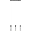 Speelse hanglamp zwart met helder glas 3-lichts>Straluma Clearance