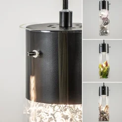 Speelse hanglamp zwart met helder glas 3-lichts></noscript>Straluma Clearance