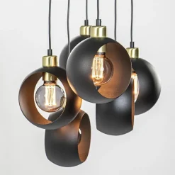 Speelse 6-lichts hanglamp zwart met goud></noscript>Straluma Online