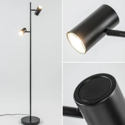 Staande Burgos spot dubbel zwart 3-step>Straluma Hot