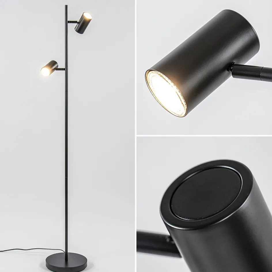 Staande Burgos spot dubbel zwart 3-step>Straluma Hot