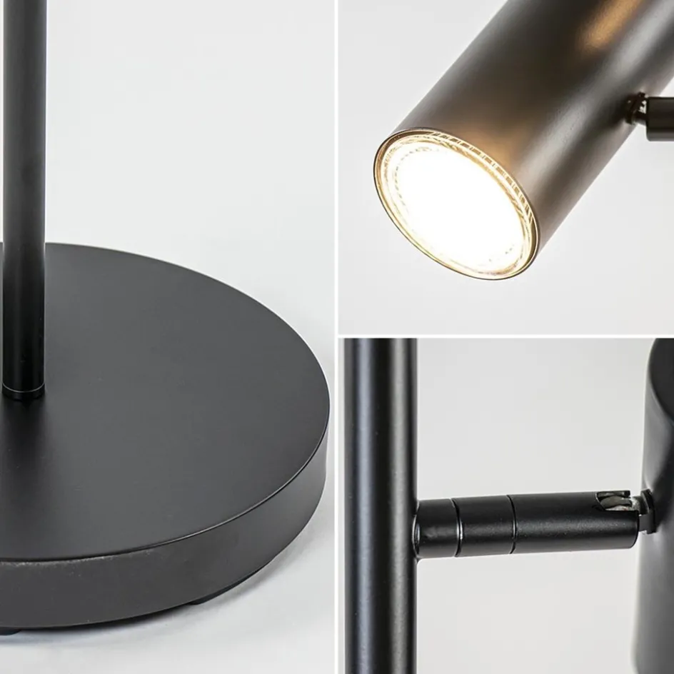 Staande Burgos spot dubbel zwart 3-step>Straluma Hot