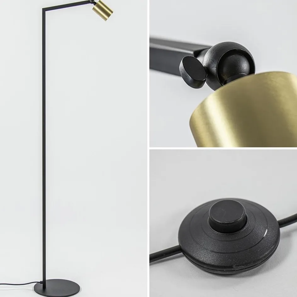 Staande leesspot Bounce zwart/goud>Straluma