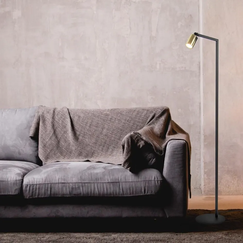 Staande leesspot Bounce zwart/goud>Straluma