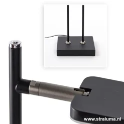 Staande 2-lichts leeslamp zwart 2xpushdimmer></noscript>Straluma Sale