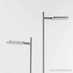 Staande vloerlamp led 2 lichts staal></noscript>Straluma Discount