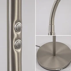 Stalen lees/vloerlamp LED dim to warm></noscript>Straluma Outlet