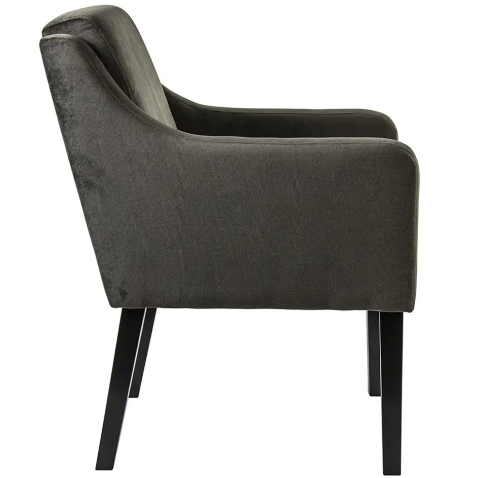 Stijlvolle eetkamerstoel bruin met zwarte poot>Straluma Hot