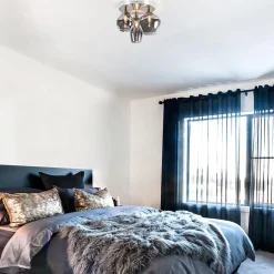 Stijlvolle plafondlamp nikkel mat met smoke glas></noscript>Straluma New